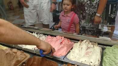 Cakes, fresh fruits and homely ice cream in little family pastry shop 4 Pastry and icecream shop Sirena