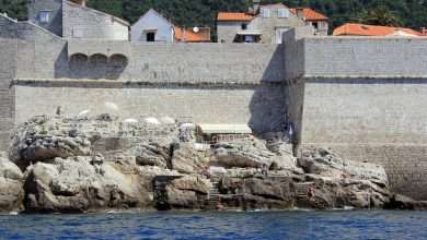 Warning signs at Buža