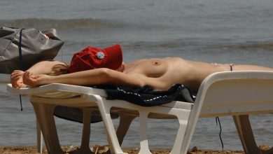 Girl on beach in Lopud