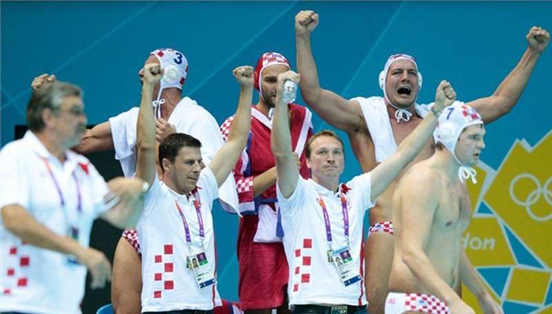 Golden water polo Olympic players