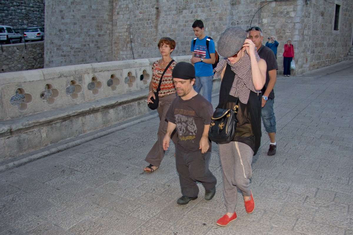 Lena Heady and Peter Dinklage in Dubrovnik