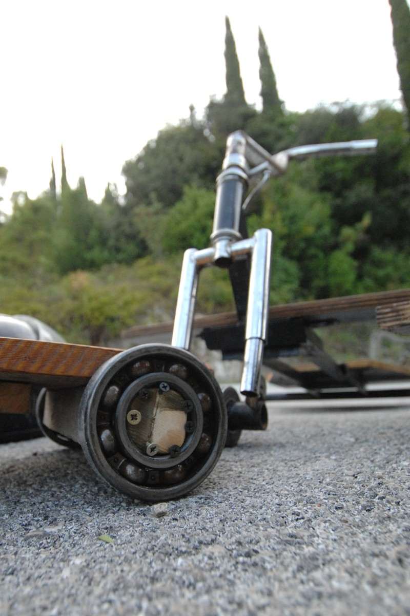 Homemade roller cart race in Konavle