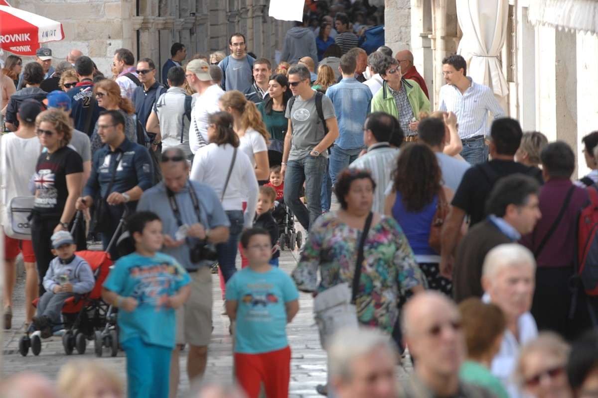 Tourists in Dubrovnik
