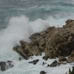 Rain and rough sea in Dubrovnik