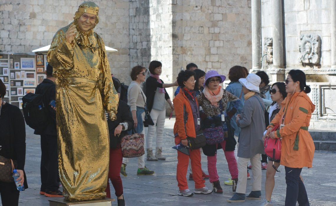 Dubrovnik April spring tourists