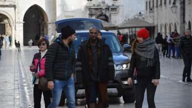 Photo Gallery: Taron Egerton and Jamie Foxx Enjoy Stradun, Still No Sign of Mr. Grey 1 Taron Egerton Jamie Foxx 10