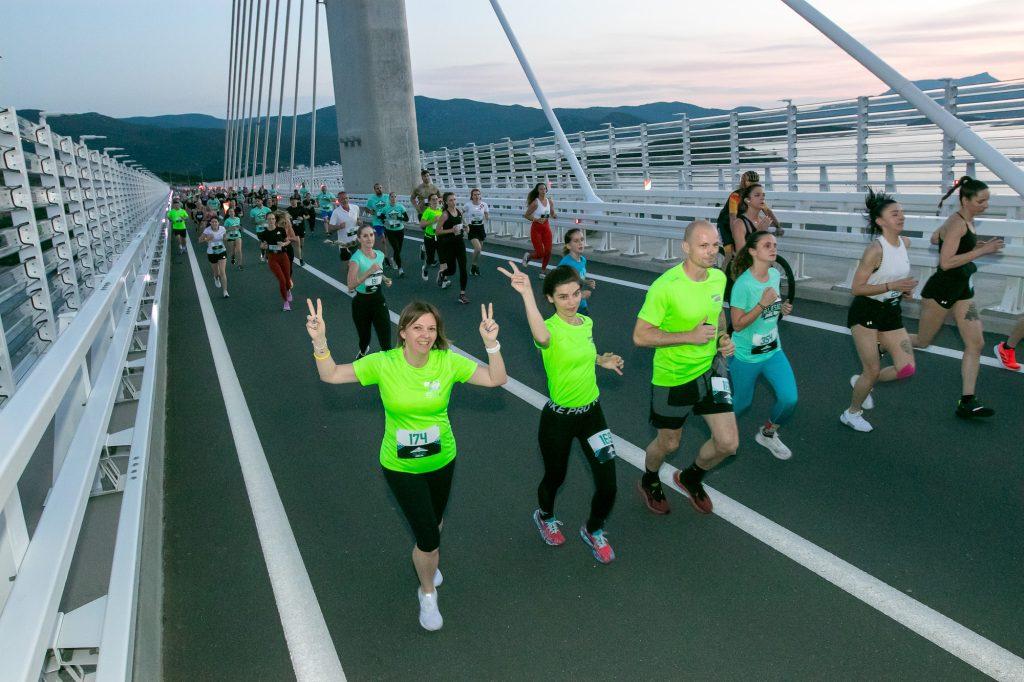 Twilight Racing Spectacle: Third Pelješac Bridge Run Held 2 Peljesac Bridge Run 1