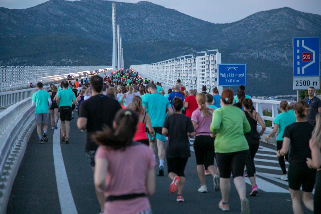 Twilight Racing Spectacle: Third Pelješac Bridge Run Held 3 Peljesac Bridge Run 3